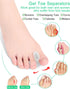 12 Pack Gel Toe Separators - Bunion Toe Spacers for Women and Men, Soft Silicone for Toe Pain Relief (6L+6S)
