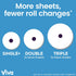 Viva Multi-Surface Cloth Paper Towels, 3 Double Rolls, 110 Sheets Per Roll