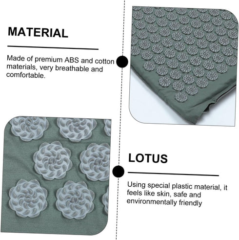 Set Acupoint Massage Mat and Massage Pillow with Carry Bag Non-Slip Washable Acupressure Mat for Full Body Relief