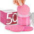 50-Count Compressed Facial Sponges - Reusable Makeup Remover with Storage Container, Portable for Travel, Pink