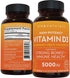 Viva Naturals D3 Vitamin Softgels, 5000 IU (125 mcg), 360 Softgels, High Potency for Immune Function & Bone Health