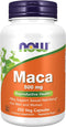 NOW Foods Maca (Lepidium meyenii) 500 mg, 250 Veg Capsules for Men and Women