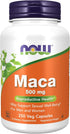 NOW Foods Maca (Lepidium meyenii) 500 mg, 250 Veg Capsules for Men and Women