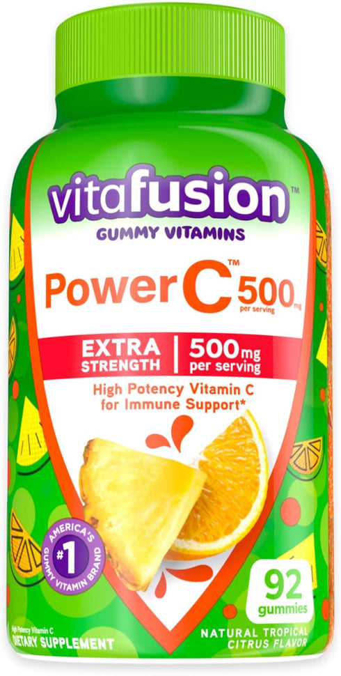 Vitafusion Extra Strength Power C Gummy Vitamins, Tropical Citrus Flavored, 92 Count