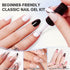 Makartt Gel Nail Polish Kit, Black White Soak Off Nail Gel Set, LED Required, 2Pcs