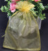 100pcs 5x7 inch Gold Gifts Wrap Bags, Organza Sheer Fabric Bulk, Drawstring Reusable Pouch for Baby Shower Favor, Craft