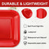 RXLWYUNLAE 30 7 Inch, 9 Inch) Pcs Square Paper Plates-Red Party Disposable Dinnerware Plates, Birthday Wedding