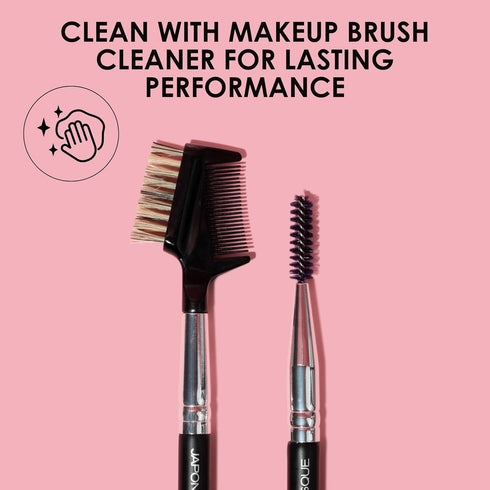 JAPONESQUE Brow & Lash Shaper with 3 Different Spoolie Brushes for Grooming and Shaping Brows