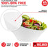 54oz White Plastic Serving Bowls (4 Pack), Large Disposable Snack Bowls for Chips, Popcorn, Salad, Party Supplies