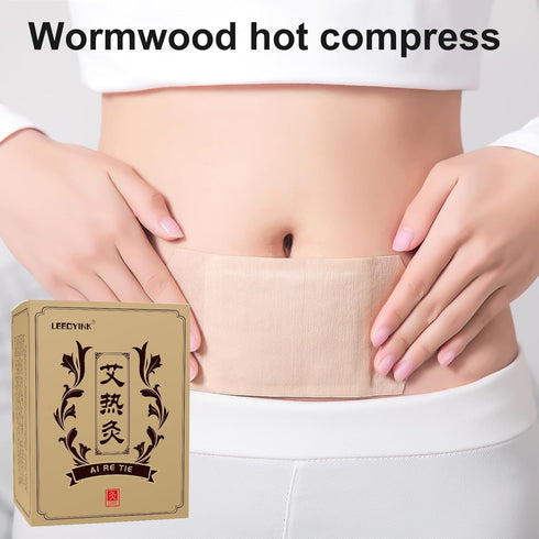 Mugwort Hot Moxibustion Patch - Self-Heating Natural Extract for Blood Circulation, Relieves Body Joints (20pcs)