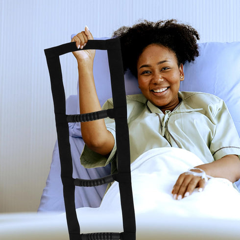 SOPOTUTU Bed Ladder Assist Strap for Elderly and Patients Pull up Support Device with Cushioned Hand Grips for Safe