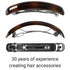 Stylish Tortoise Shell Hair Clip, Set of 3 Barrettes for Updo, Bun, Ponytail, Strong Accessory