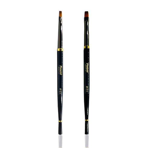 Present by BNP Black Nail Art Tool Brush, 1 Pc Acrylic Gel UV Design Adhesive Liner Pen for Manicure