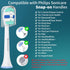 Replacement Heads for Philips Sonicare Toothbrush - 10 Pack Compatible with Snap-on Handles