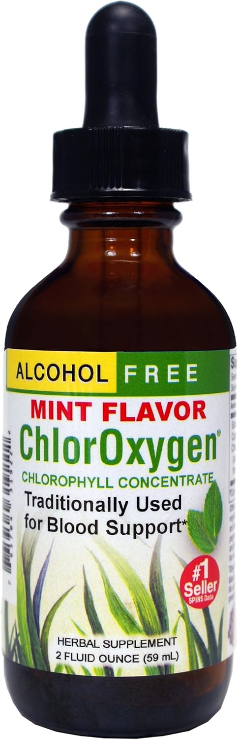 Herbs Etc. ChlorOxygen Chlorophyll Concentrate, Mint, 2 fl oz, Energy Support
