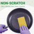 Rugged Glitter Dish Wash Net - 4Pcs Heavy Duty Non-Scratch Scouring Pads for Effective Dishwashing