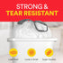 Small Trash Bags 4 Gallon Drawstring - 57 White Unscented Garbage Bags | Plastic Trash Can Liners for Bathroom Cleaning
