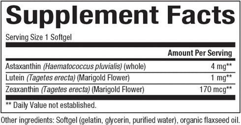 NATURAL FACTORS Astaxanthin Plus 4Mg, 60 CT
