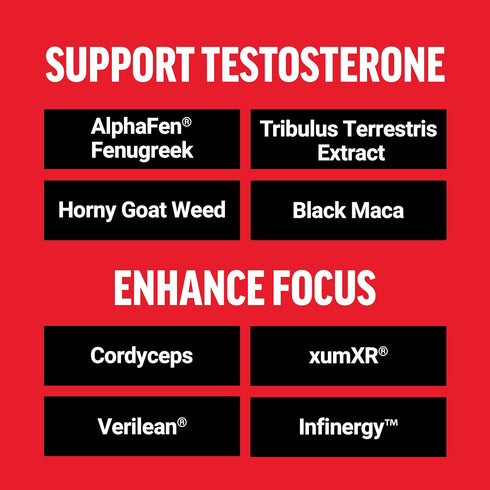 Test X180 Surge Testosterone Booster for Men, 60 Capsules, Muscle Building, Fat Burning, Lower Estrogen
