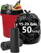 AYOTEE 16-20 Gallon Unscented Trash Bags, 50 Count Bulk (30"x36") Tall Kitchen, Big Black Industrial Quality Bags