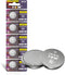 5 Pack CR1616 Battery DL1616 ECR1616 3V Lithium Coin Cell for Car Remote Key Fob, Watch, Scale