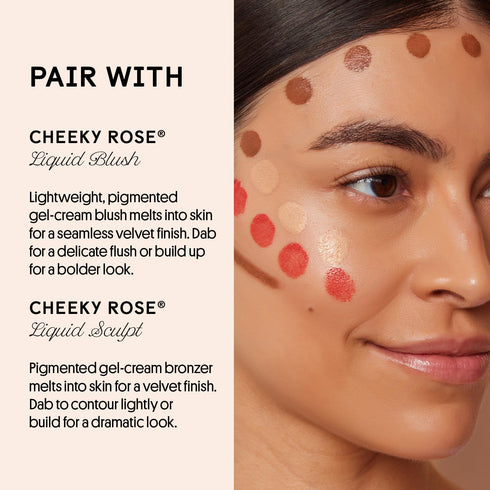 Winky Lux Cheeky Rose Liquid Highlighter, Gel Cream Blush Wand, Long Lasting Weightless Pigment, Moonlight