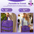 Nail Polish Organizer Case - Purple Three Layer Storage Bag with Adjustable Dividers Holds 84 Bottles Nail Polish Nail