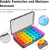Daviky Pill Organizer 4 Times a Day, 7 Day Pill Box, Large Weekly Medicine Organizer for Travel with Removable