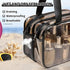 WEISIPU Large Waterproof Clear Travel Bag, Transparent Makeup Bag with Double Zipper - Stylish Black Trim