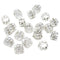 Honbay 20PCS Silver Rhinestone Hair Rings, Dreadlocks Beads, Braiding Hair Jewelry
