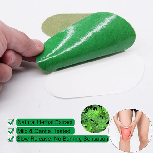 MQ 24 Count Knee Relief Patches, Herbal Heat Patches for Knee, Back, Neck, Shoulder, Waist Long-Lasting Relief