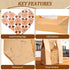 MAIDIWUDI 11.2" 8.2" 3.5" (25) Large Paper Bread Bags for Homemade Bread, x x Paper Bread Bag with Label Lock Clear