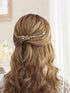 Unicra Wedding Crystal Hair Comb, Bridal Headpiece Accessories for Brides (Rose Gold)