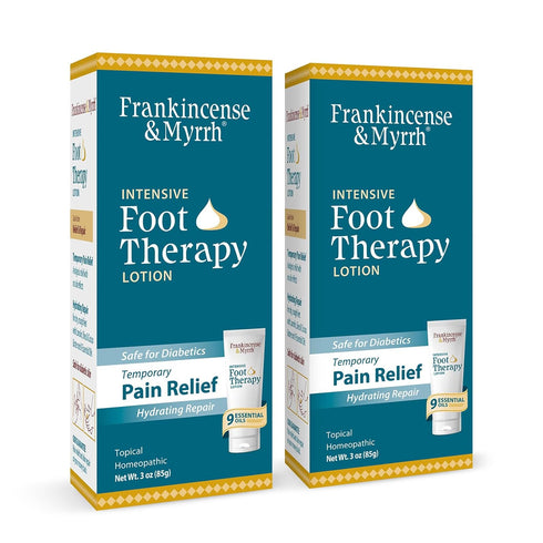 FRANKINCENSE & MYRRH Intensive Foot Therapy Lotion - Dual Action Pain Cream and Hydrating Skin Repair for Feet, Legs,