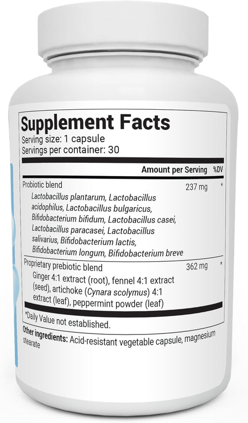 Dr. Berg 60 Billion Probiotic Supplement - Pre and Probiotics for Digestive Health, 30 Probiotic Capsules