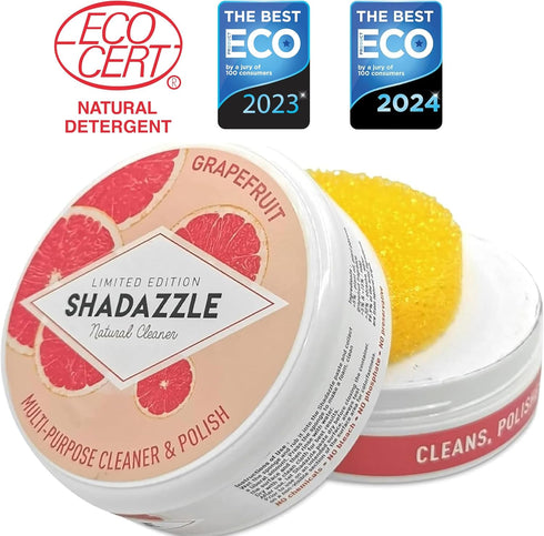 Natural All Purpose Cleaner and Polish – Eco friendly Multi-purpose Cleaning Product – Cleans & Polishes any washable surface (Grapefruit)
