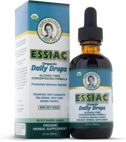 Essiac Original Tea USDA Organic Daily Drops for Enhanced Lymphatic Drainage and