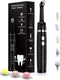 Tooth Polisher, Rechargeable Whitening Kit for Teeth Cleaning, 3 Tooth Polish Paste, 5 Brush Heads, LED Light, At-Home