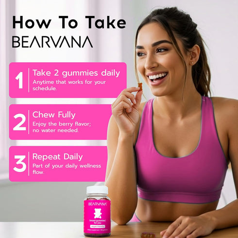 BEARVANA Gummies for Women - Top Support Natural Balance & Confidence | Fitness Supplement with 9 Herbs, Berry Flavor,