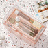 Large Capacity Makeup Storage Organizer with Transparent Visual Cover, 3 Layers Portable Cosmetic Storage Box