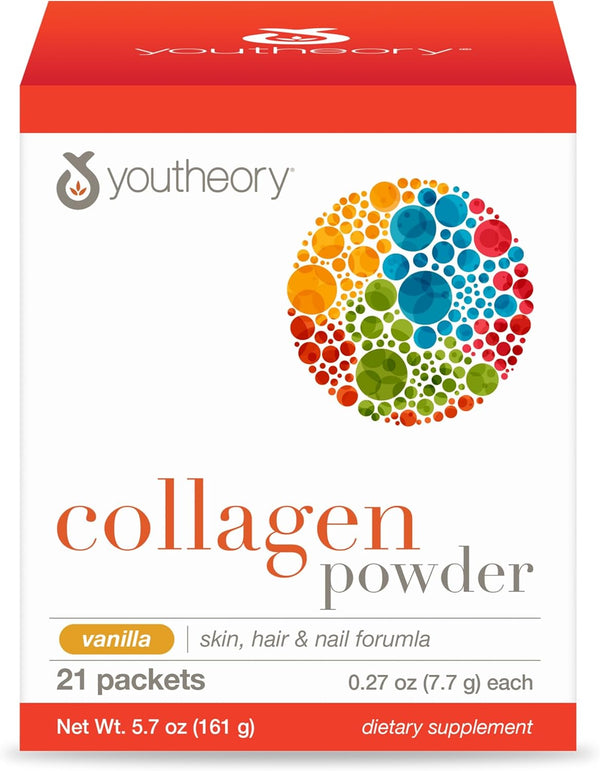 Youtheory Collagen Powder - Premium Supplement with Vitamin C & Biotin for Healthy Hair, Skin, Nails & Joints