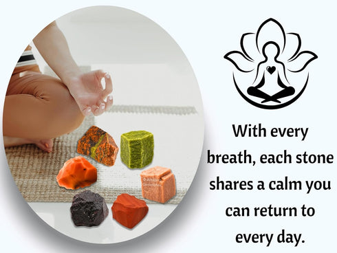 Set 6 Amazing Gemstone Crystals for Fertility Manifestation, of Carnelian, Unakite, Peach Moonstone, Garnet, Red Jasper
