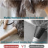 Feather Duster - Genuine Ostrich Feathers with Wooden Handle, Reusable Handheld Cleaning Supplies, Gray and Brown