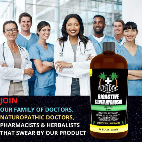 32 oz Total Silver Doc Colloidal Silver Hydrosol Mineral Supplement - Immune Support with Bio-Available Molecules