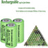 10 Packs 2/3AA Size Rechargeable Batteries, 600mAh 1.2V Ni-MH for Solar Lights (Not AA Standard Size)