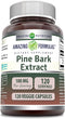 Amazing Formulas Pine Bark Extract Supplement | 100 Mg Per Serving | 120 Veggie Capsules | Gluten Free, Non-GMO | Made
