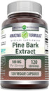 Amazing Formulas Pine Bark Extract Supplement | 100 Mg Per Serving | 120 Veggie Capsules | Gluten Free, Non-GMO | Made