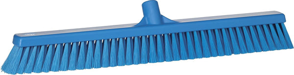 Vikan 31943 Push Broom, Soft/Stiff, 24", Blue, PP/PBT