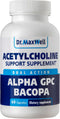 Acetylcholine Alpha GPC Choline 600mg + Bacopa - Reliable Memory & Learning Supplement, 60 Capsules