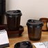 Mkhaslri 50 Sets Stemless 12 oz) Disposable Glasses With Strawless Sip Lids,PET Drinking Cups,Clear Plastic Coffee Cups